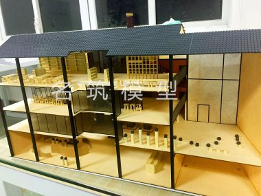 建筑模型：木質(zhì)建筑模型（段木板模型）